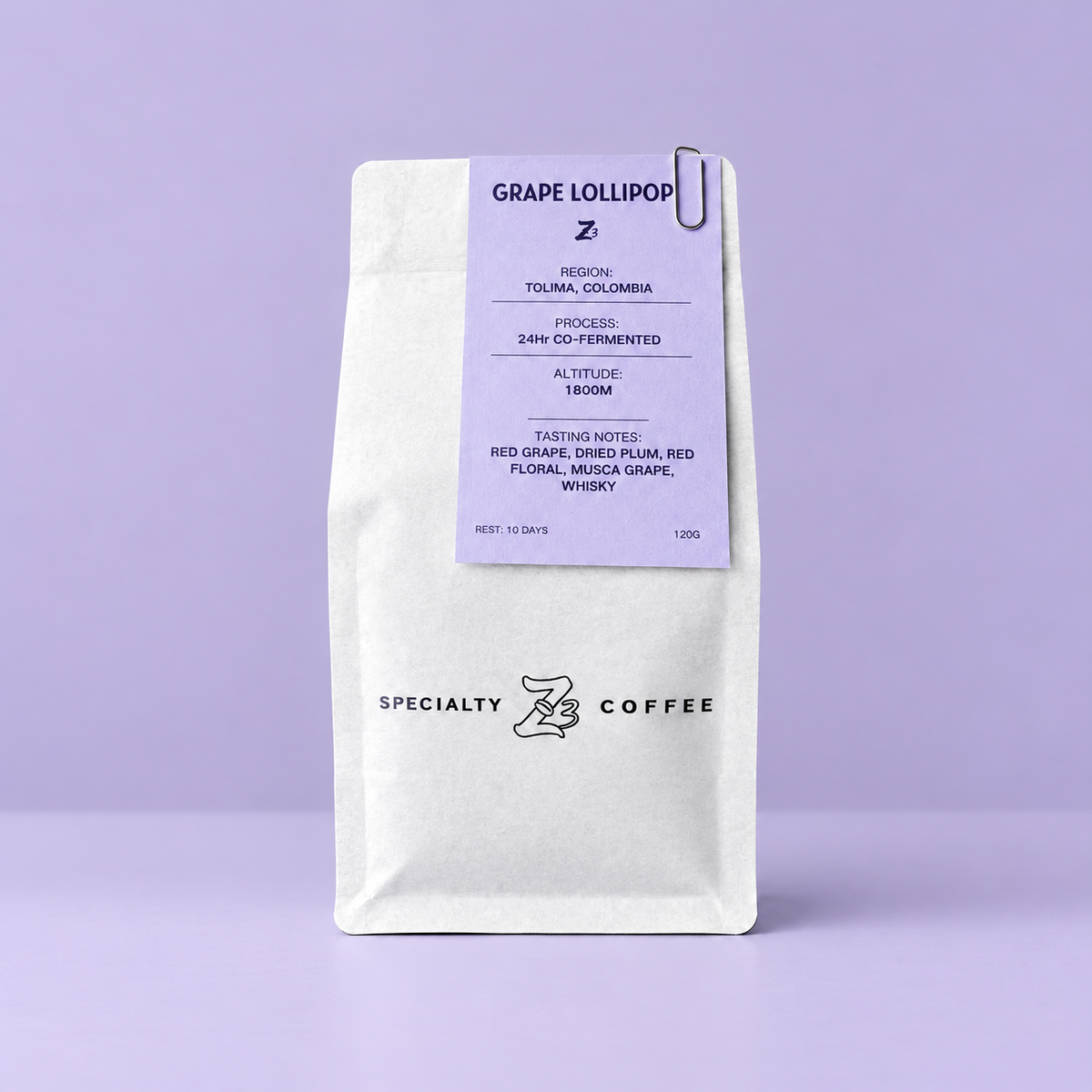 Grape Lollipop coffee beans, full square product photo