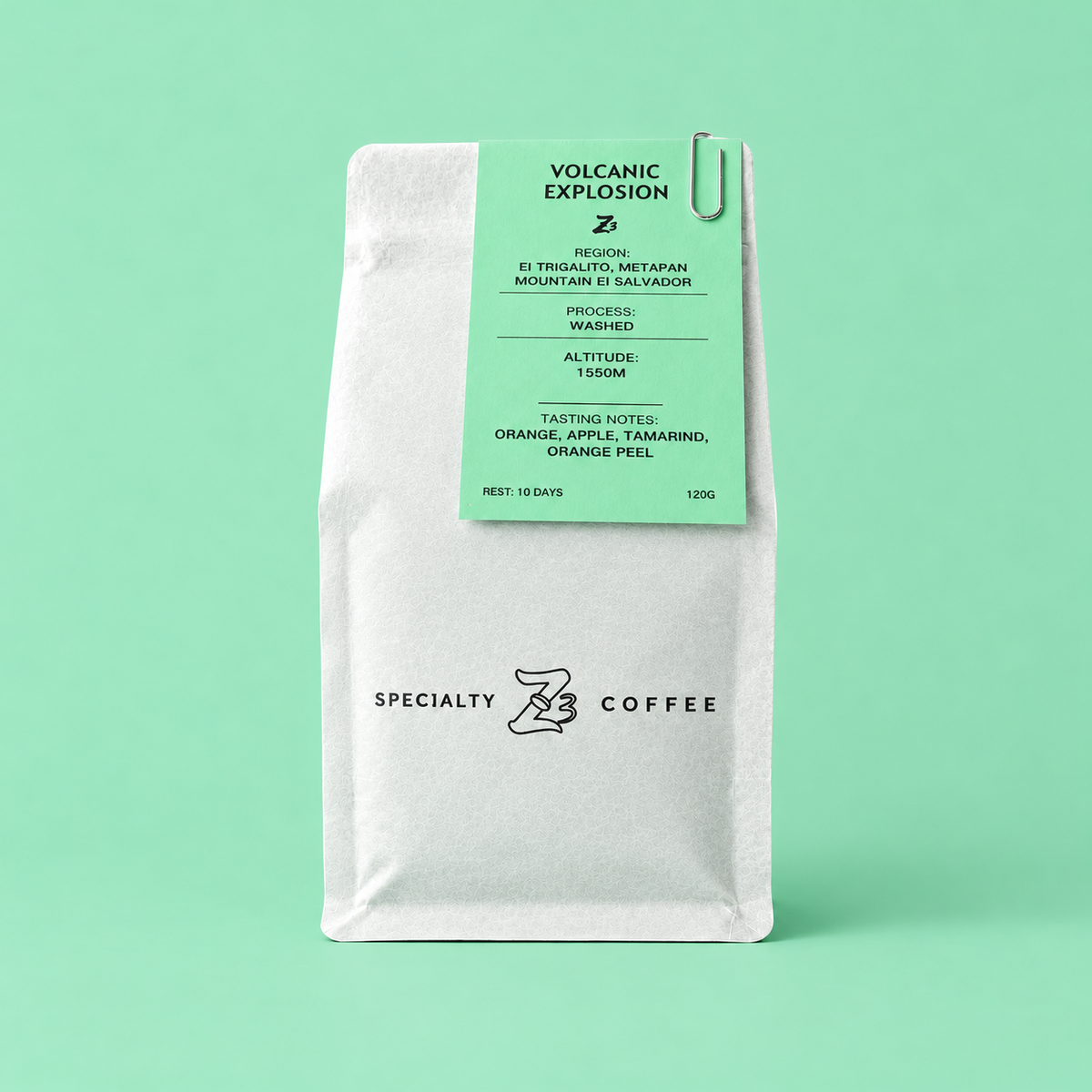 Volcanic Explosion coffee beans, full square product photo